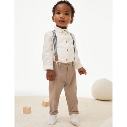 Boys 3pc Cotton Rich Outfit (0-3 Yrs) - - M&S Collection - Modalova