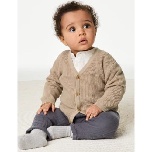 Boys Pure Cotton Cardigan (0-3 Yrs) - - M&S Collection - Modalova