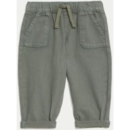 Boys Cotton Rich Trousers (0-3 Yrs) - - M&S Collection - Modalova