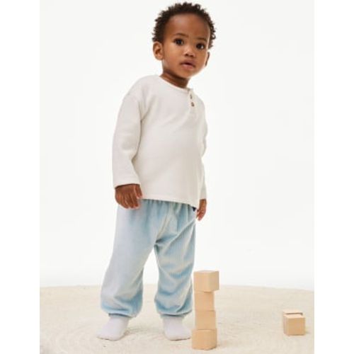 Boys Fleece Lined Joggers (0-3 Yrs) - - M&S Collection - Modalova