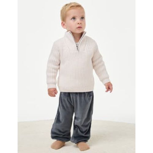 Boys Fleece Lined Joggers (0-3 Yrs) - - M&S Collection - Modalova