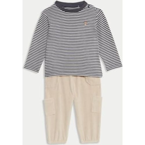 Boys 2pc Striped Outfit (0-3 Yrs) - - M&S Collection - Modalova