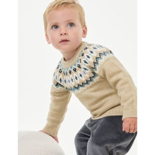 Boys Fair Isle Knitted Jumper (0-3 Yrs) - M&S Collection - Modalova