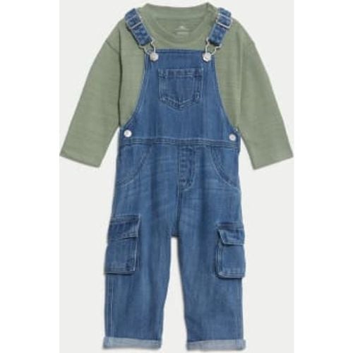 Boys 2pc Dungarees & Long Sleeve T-Shirt Set (0-3 Yrs) - - M&S Collection - Modalova