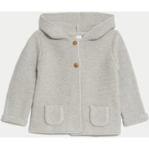 Unisex,Boys,Girls Pure Cotton Hooded Cardigan (7lbs-3 Yrs) - - M&S Collection - Modalova