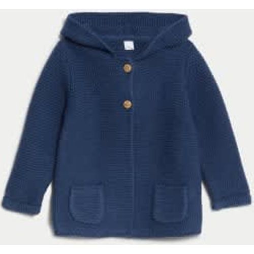 Unisex,Boys,Girls Pure Cotton Hooded Cardigan (7lbs-3 Yrs) - - M&S Collection - Modalova