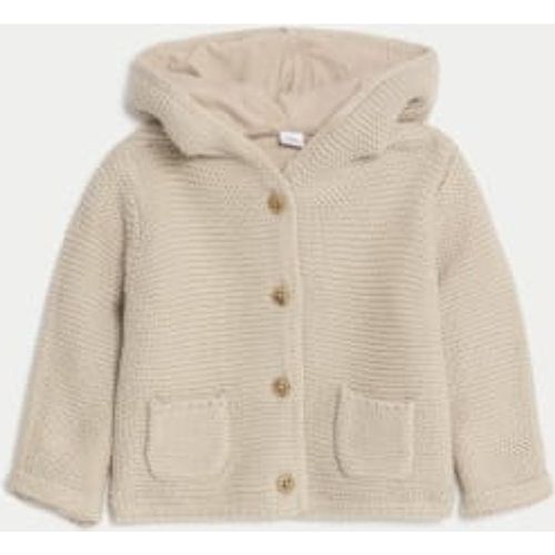 Unisex,Boys,Girls Pure Cotton Hooded Cardigan (7lbs-3 Yrs) - - M&S Collection - Modalova