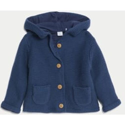 Unisex,Boys,Girls Pure Cotton Hooded Cardigan (7lbs-3 Yrs) - - M&S Collection - Modalova