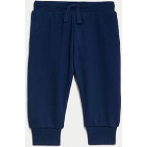 Boys Cotton Rich Plain Joggers (0-3 Yrs) - - M&S Collection - Modalova