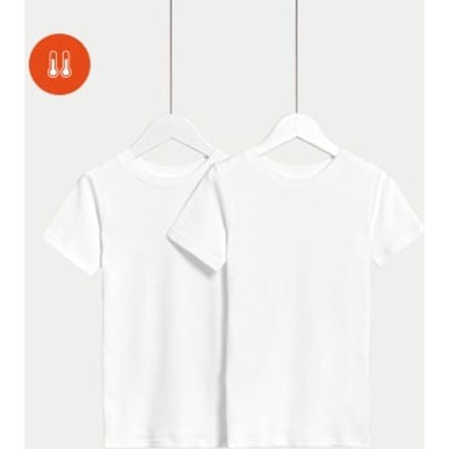 Boys 2pk Heatgen™ Thermal Short Sleeve Vests (2-14 Yrs) - - M&S Collection - Modalova