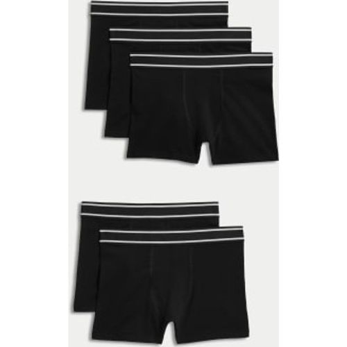 Boys 5pk Cotton with Stretch Trunks (5-16 Yrs) - - M&S Collection - Modalova