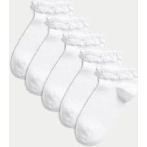 Girls 5pk of Frill Trainer Liners™ - - M&S Collection - Modalova