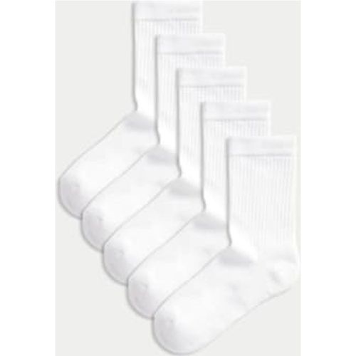 Unisex,Boys,Girls 5pk Cotton Rich Sports Socks (6 Small - 10.5 Large) - - M&S Collection - Modalova