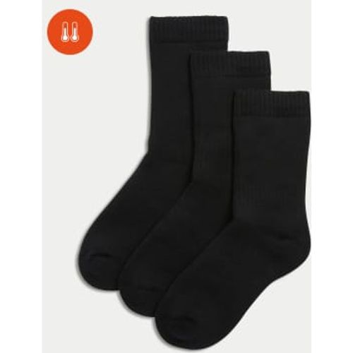 Unisex,Boys,Girls 3pk Cotton Blend Thermal Socks (7-10 Yrs) - - M&S Collection - Modalova