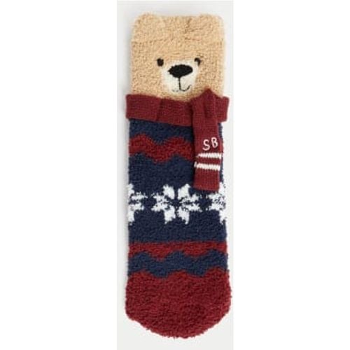 Unisex,Boys,Girls Cosy Christmas Slipper Socks - - Spencer Bear™ - Modalova