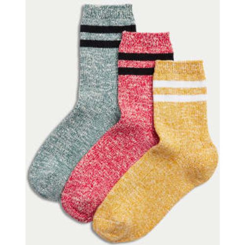 Boys 3pk Cotton Rich Space Dye Socks (8½ Small - 7 Large) - - M&S Collection - Modalova