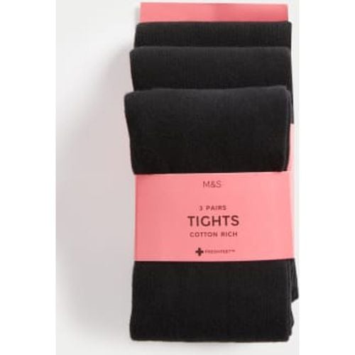 Girls 3pk of School Tights (2-16 Yrs) - - M&S Collection - Modalova