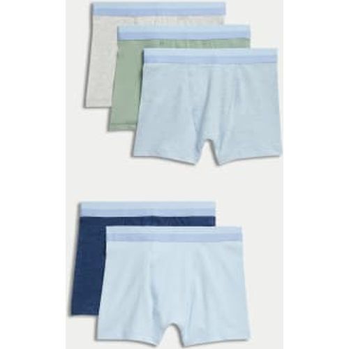 Boys 5pk Cotton with Stretch Trunks (5-16 Yrs) - - M&S Collection - Modalova