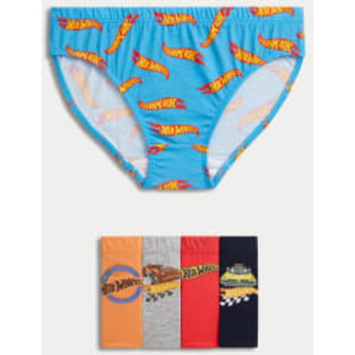 Boys 5pk Pure Cotton Hot Wheels Briefs (2-8 Yrs) - - M&S Collection - Modalova