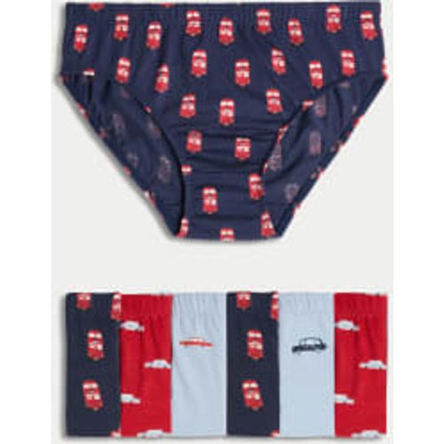 Boys 7pk Pure Cotton Transport Briefs (2-8 Yrs) - M&S Collection - Modalova
