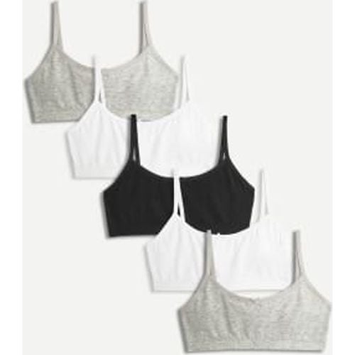 Girls 5pk Cotton Rich Crop Tops (6-16 Yrs) - - M&S Collection - Modalova