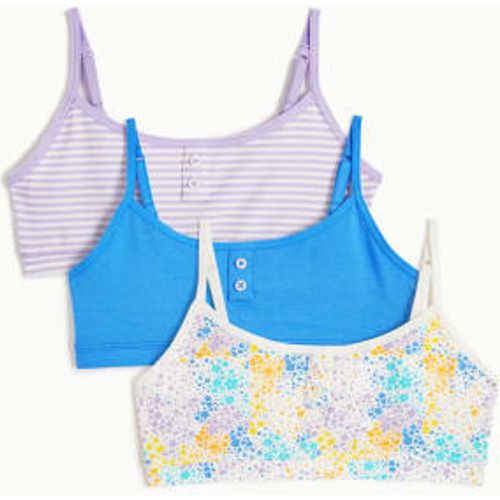 Girls 3pk Cotton Rich Printed Cropped Tops (6-16 Yrs) - /, / - M&S Collection - Modalova