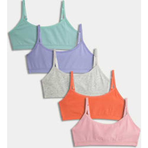 Girls 5pk Cotton Rich Crop Tops (6-16 Yrs) - - M&S Collection - Modalova