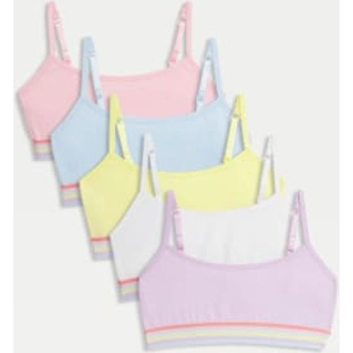 Girls 5pk Cotton-Rich Rainbow Crop Tops (6-16 Yrs) - - M&S Collection - Modalova