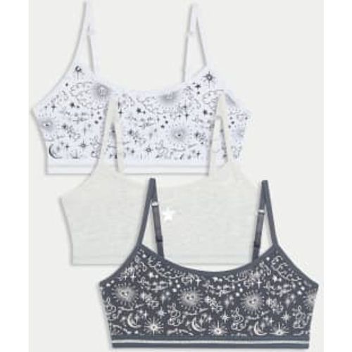 Girls 3pk Cotton with Stretch Cosmic Crop Tops (6-16 Yrs) - - M&S Collection - Modalova