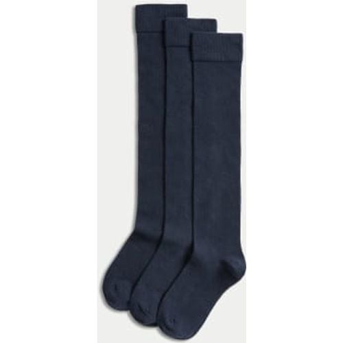 Girls 3pk Cotton Rich Over the Knee Socks - - M&S Collection - Modalova