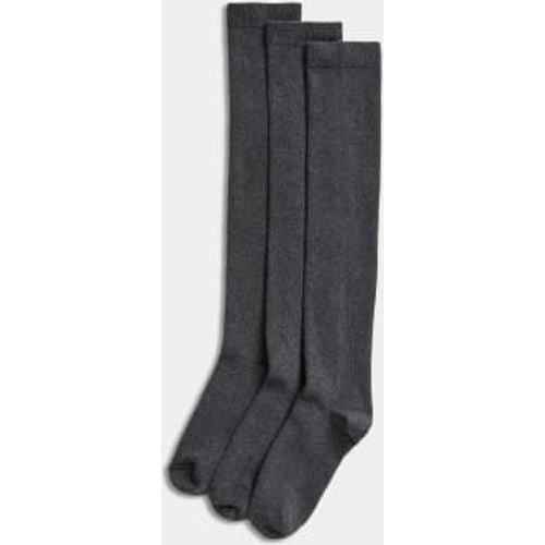 Girls 3pk Cotton Rich Over the Knee Socks - - M&S Collection - Modalova