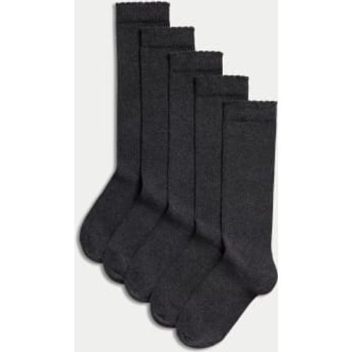 Girls 5pk of Knee High Socks - - M&S Collection - Modalova