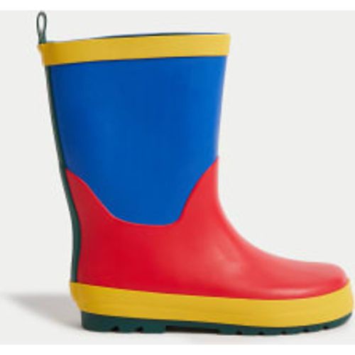 Unisex,Boys,Girls Kids' Colour Block Wellies (4 Small - 2 Large) - - M&S Collection - Modalova