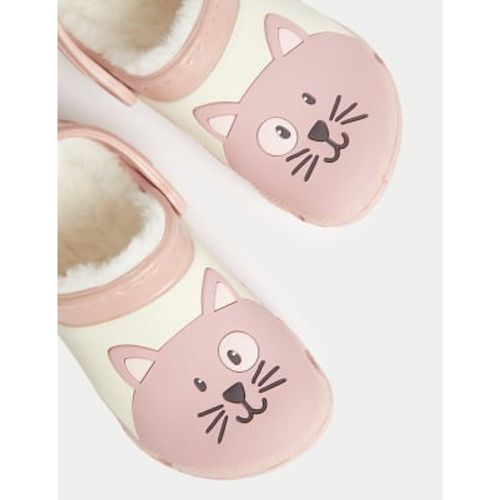 Girls Kids' Fleece Lined Cat Clogs (4 Small - 2 Large) - - M&S Collection - Modalova