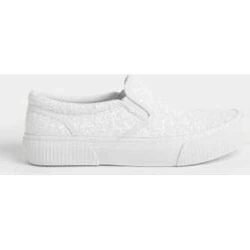 Girls Kids' Glitter Slip-On Trainers (1 Large - 6 Large) - - M&S Collection - Modalova