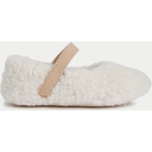 Unisex,Boys,Girls Baby Faux Fur Ballet Pumps (0-18 Months) - - M&S Collection - Modalova