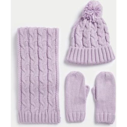 Unisex,Boys,Girls Kids' Hat, Scarf and Mittens Set (1-13 Yrs) - - M&S Collection - Modalova