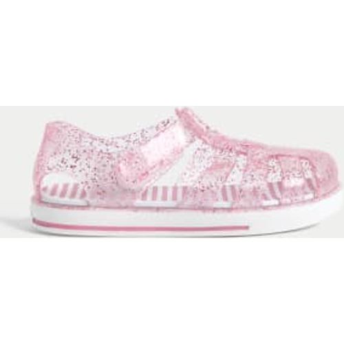 Girls Kids' Glitter Riptape Jelly Sandals (4 Small - 13 Small) - - M&S Collection - Modalova