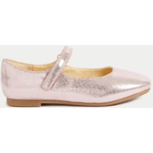 Girls Kids' Glitter Mary Jane Ballet Pumps (4 Small-2 Large) - - M&S Collection - Modalova