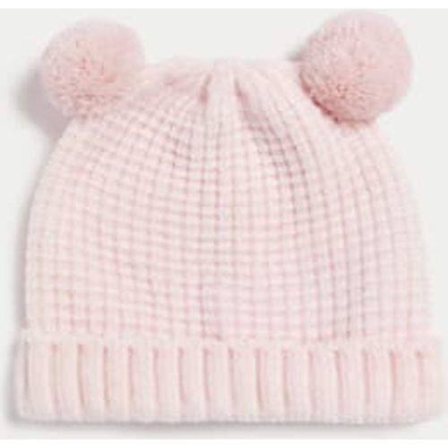 Girls Kids' Double Pom Winter Hat (0-3 Yrs) - - M&S Collection - Modalova