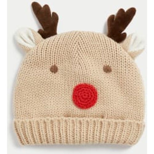 Unisex,Boys,Girls Kids' Reindeer Winter Hat (0-3 Yrs) - - M&S Collection - Modalova