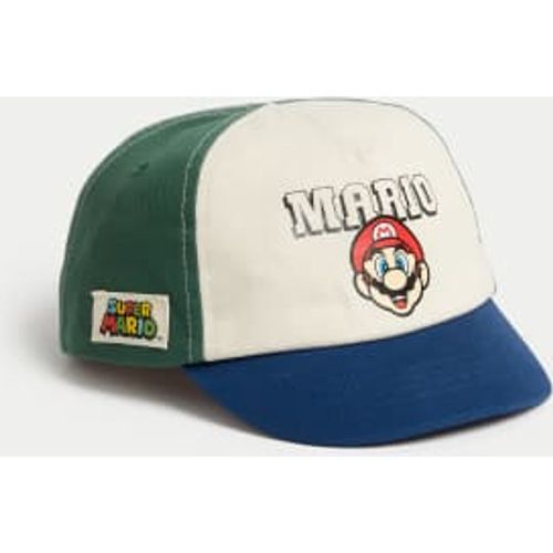 Boys Kids' Pure Cotton Super Mario™ Baseball Cap (1-6 Yrs) - - M&S Collection - Modalova