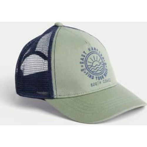 Boys Pure Cotton Embroidered Baseball Cap (1-13 Yrs) - - M&S Collection - Modalova