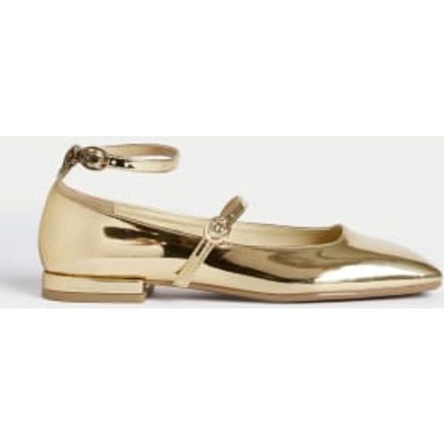 Girls Kids' Metallic Ballet Pumps (1 Large - 6 Large) - - M&S Collection - Modalova