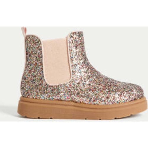 Girls Kids' Glitter Chelsea Boots (4 Small - 2 Large) - - M&S Collection - Modalova