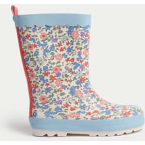 Girls Kids' Floral Wellies (4 Small - 2 Large) - - M&S Collection - Modalova