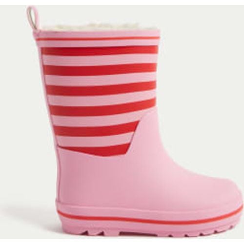 Unisex,Boys,Girls Kids' Striped Wellies (4 Small - 6 Large) - - M&S Collection - Modalova