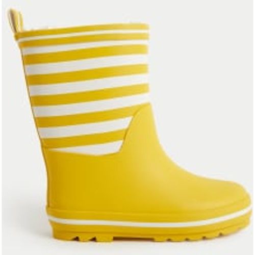 Unisex,Boys,Girls Kids' Striped Wellies (4 Small - 6 Large) - - M&S Collection - Modalova