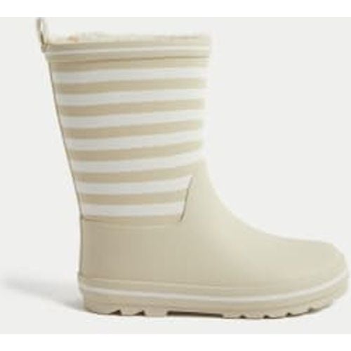 Unisex,Boys,Girls Kids' Striped Wellies (4 Small - 6 Large) - - M&S Collection - Modalova