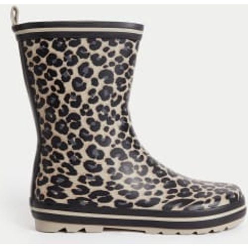 Girls Kids' Leopard Print Wellies (4 Small - 6 Large) - - M&S Collection - Modalova